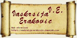 Vaskrsija Eraković vizit kartica